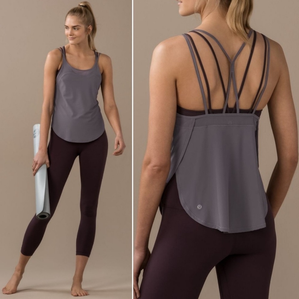Lululemon Align Waist-Length Cami Tank in Mauve Grey